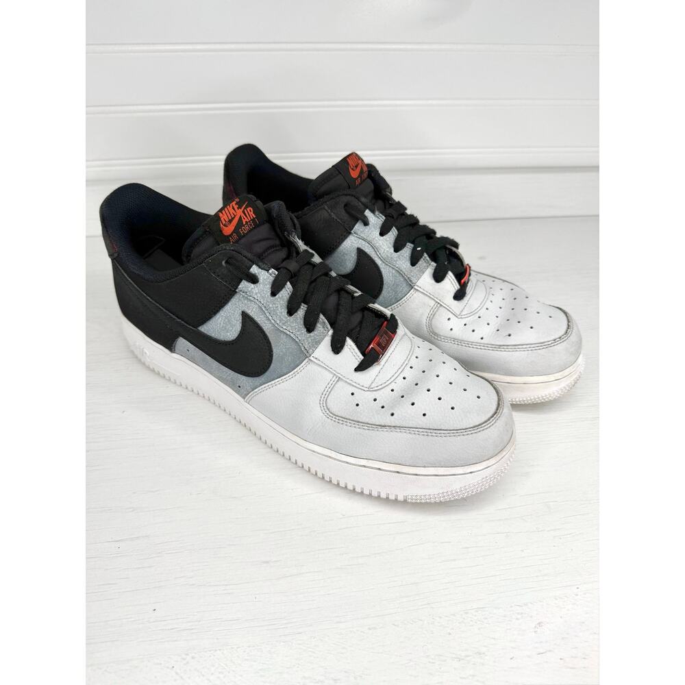 Nike Air Force 1 ‘07 LV8 Low Silver Black Men’s Size 12 Sneakers No Box - Picture 2 of 6